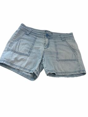 PRANA striped denim shorts size 4 very soft